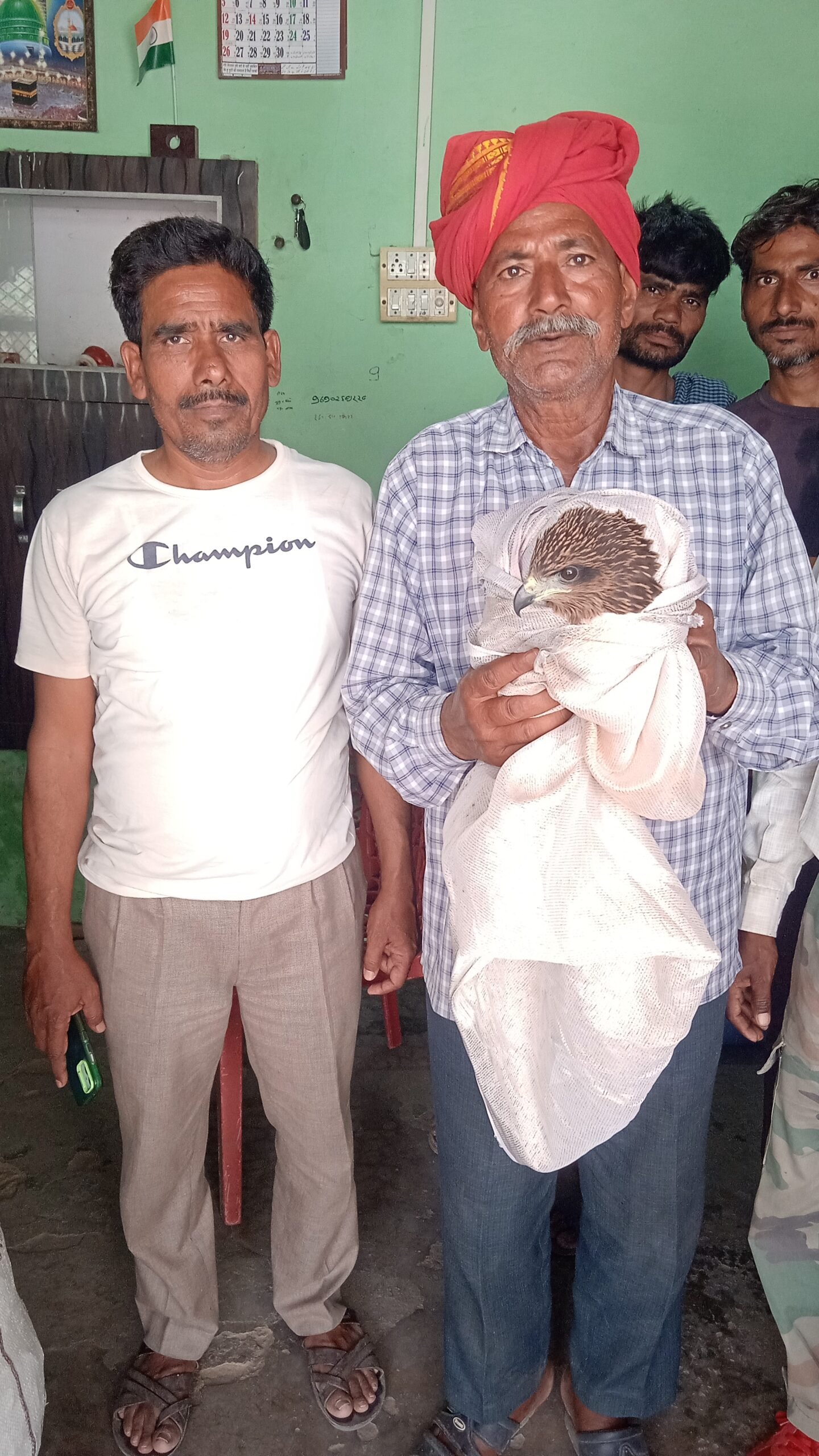 घायल बाज को बचाकर दिखाई मानवता, उपचार के बाद वन विभाग को सौंपा