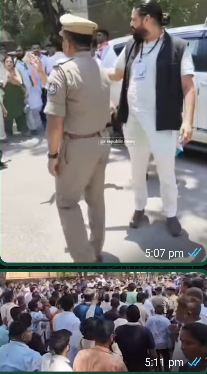 गुजरात प्रदेश सुरत शहर महा नगर पालिका चुनाव के बाद मत गिनती के दौरान वार्ड नंबर 18 के कार्यकर्ता आपस में भिड़े पुलिस ने किया बचाव